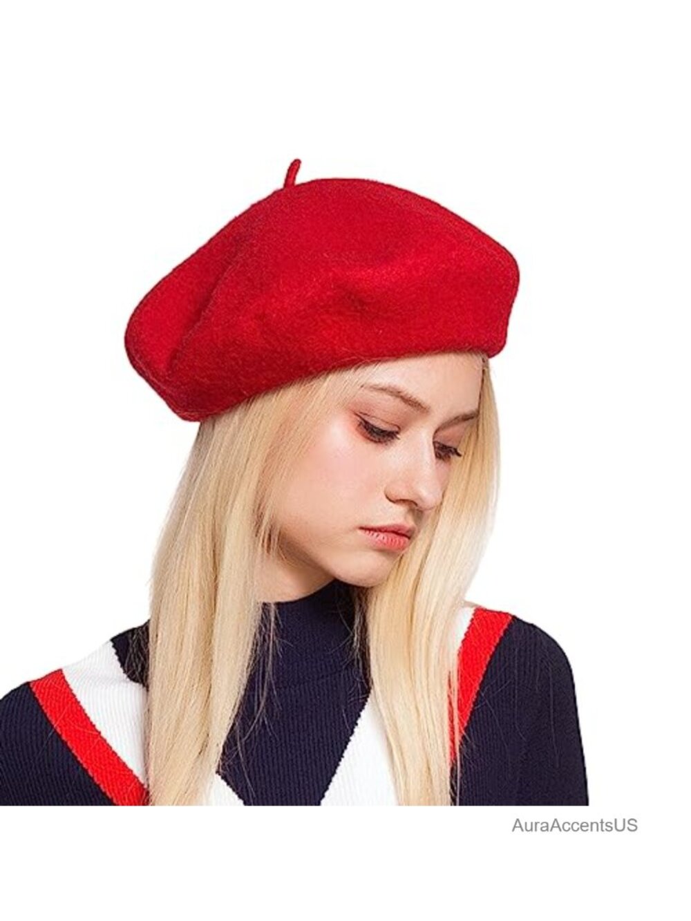Women's Wool Beret Hat Classic French Style Stretchy One Size